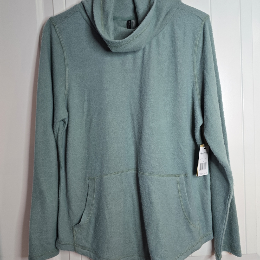 North River Noble Outfiters Cozy Green Cowl Neck Sweater Sz M